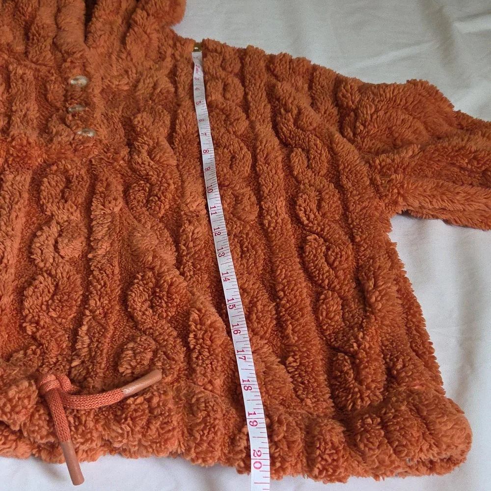 Cider Sherpa Pullover Hoodie Size Medium Cropped - Picture 11 of 11